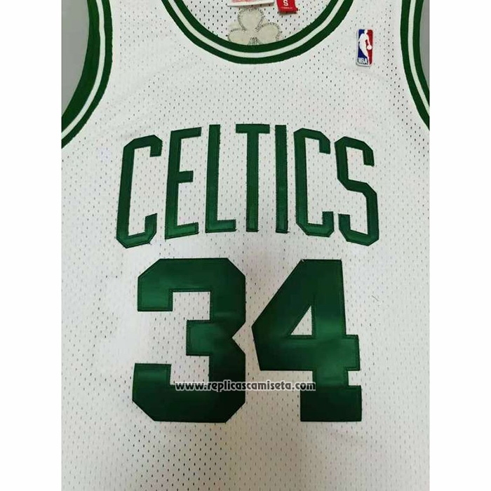 Camiseta Boston Celtics Paul Pierce #34 Mitchell & Ness 2007-08 Blanco